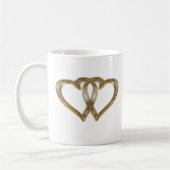 Twin Gold Hearts Saint Valentin Mug (Gauche)