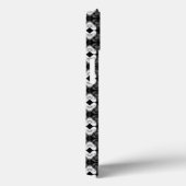 Twin Hearts op Black Pattern Case-Mate iPhone Case (Achterkant / Rechts)