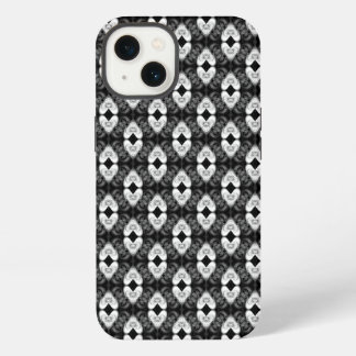 Twin Hearts op Black Pattern iPhone 13 Hoesje