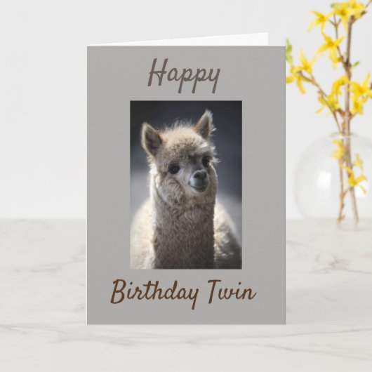 "TWIN" HEEFT TWEE GROTE DAG. KAART (Gele Bloem)