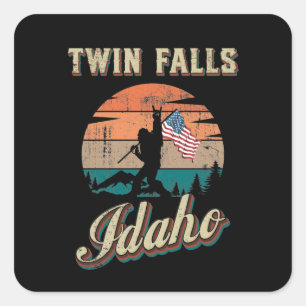 Twin Herfsten Idaho Vierkante Sticker