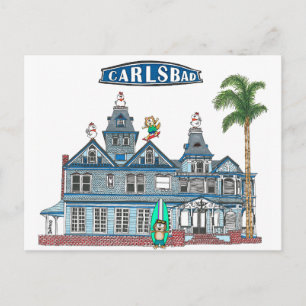Twin Inns Beach City Carlsbad Briefkaart