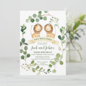 Twin Jungle WILD Ones Invitations animales (Debout devant)