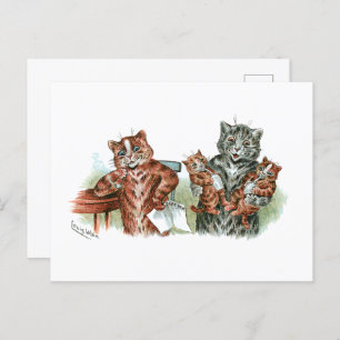 Twin Kittens Cartoon Briefkaart