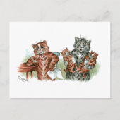 Twin Kittens Cartoon Briefkaart (Voorkant)