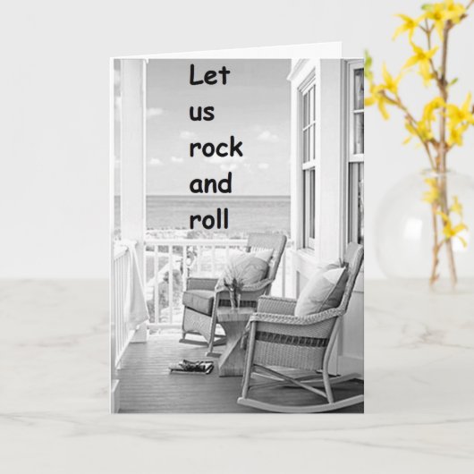 TWIN-LET ONS ROCK/ROLL OP UW VERJAARDAG KAART (Gele Bloem)