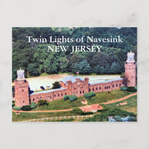 Twin Lights of Navesink, New Jersey Briefkaart
