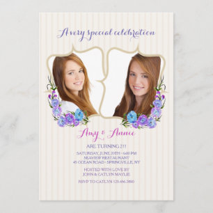 Twin Lijst Photo Invitation Kaart