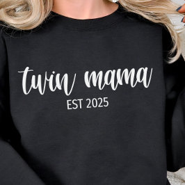 Twin mama aangepaste jaar, moeder cadeau, trui