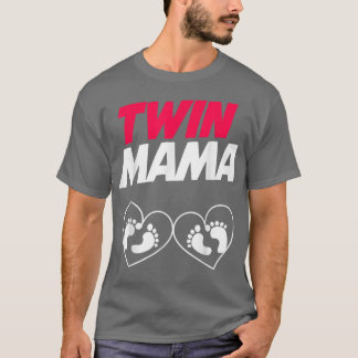 Twin Mama Baby voor Zwangerschap Gift T-Shirt