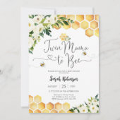 Twin Mama Bee Baby Shower Invitation (Devant)