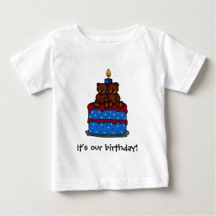 Twin meisje-jongen Verjaardag T-shirts