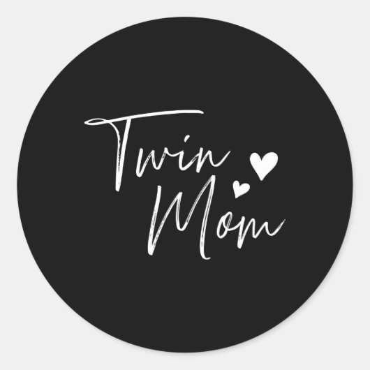 Twin Mom He Ronde Sticker (Voorkant)