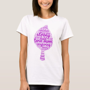 Twin Mom Leaf Shaped T-shirt