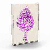 Twin Mom Leaf Shaped Word Cloud in Roze Fotoblokken (Links)
