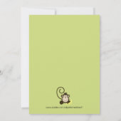 Twin Monkey Baby shower Invitation (formaat 5x7) Kaart (Achterkant)