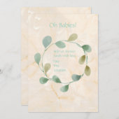 Twin Oh Babies Baby shower Uitnodiging (Voorkant / Achterkant)