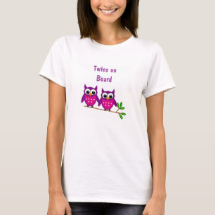 Twin Owls Maternity T-Shirt