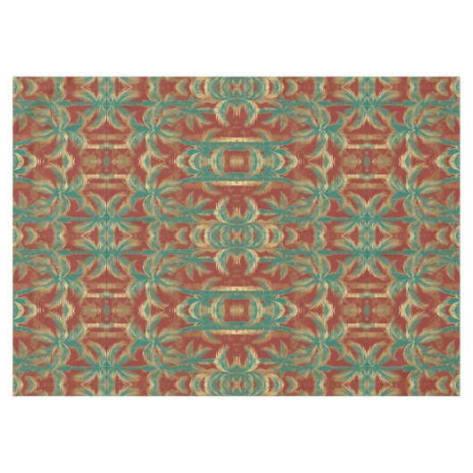 Twin Palms Pattern Design Tafelkleed (Voorkant (Horizontaal))