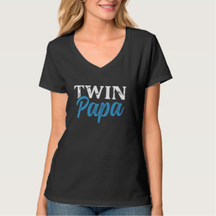 Twin papa vader van twee vader van een tweeling t-shirt