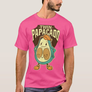 Twin Papacado Avocado Pap Papa Fathers Day en Pa T-shirt