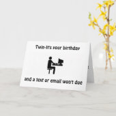 ***TWIN***-PAS UNE CARTE TEXTE OU E-MAIL POUR "VOU (Fleur jaune)