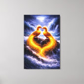 Twin Phoenixes of Eternal Light Canvas Afdruk (Voorkant)