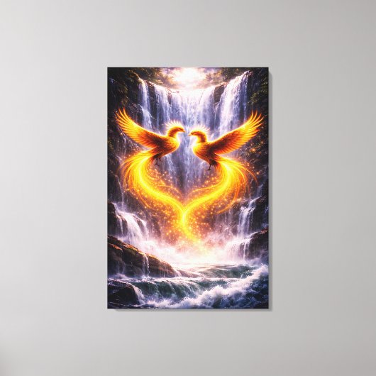 Twin Phoenixes of Eternal Light Canvas Afdruk (Voorkant)