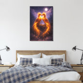 Twin Phoenixes of Eternal Light Canvas Afdruk (Insitu (Slaapkamer))