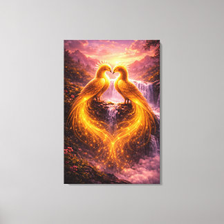 Twin Phoenixes of Eternal Light Canvas Afdruk