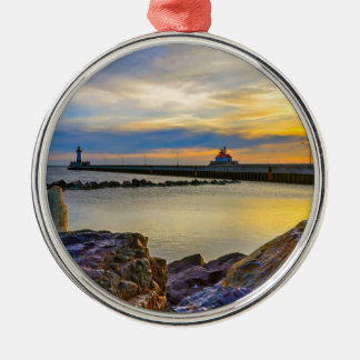 Twin Pier Morning Metalen Ornament