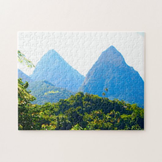 Twin Piton Peaks Saint Lucia. Legpuzzel (Horizontaal)
