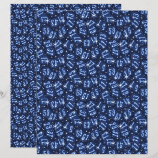 Twin Prime Wiskunde Constellatie Blauwe Scrapbook