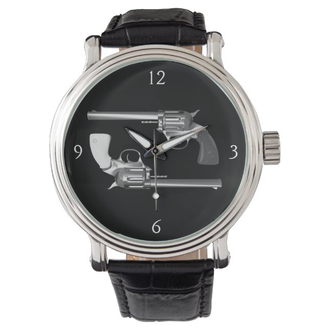 Twin revolvers horloge (Voorkant)