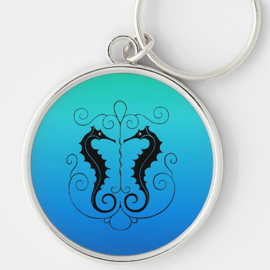 Twin Seapaarden Sleutelhanger (Voorkant)