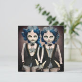 Twin Sister Blue Hair Dolls (Staand voorkant)