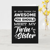 Twin Sister Gift Kaart (Gele Bloem)