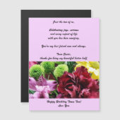 Twin Sisters Anniversaire Carte de voeux magnétiqu (Devant / Derrière)