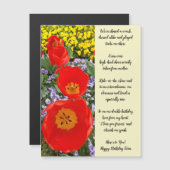 Twin Sisters Anniversaire Carte de voeux magnétiqu (Devant / Derrière)