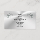 Twin Snake Head Logo, Fangs Bared - Security Busi Visitekaartje (Achterkant)