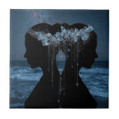 Twin Souls Beneath the Stars Tegeltje (Voorkant)