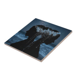 Twin Souls Beneath the Stars Tegeltje