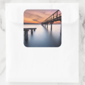 Twin Spits Vierkante Sticker (Tas)