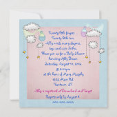 Twin Storks voor Baby shower Kaart (Achterkant)