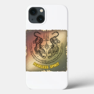Twin Tigers Sak Yant iPhone hoesje onbevreesde g