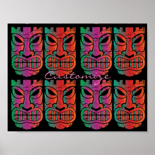 Twin Tiki Sculpture Thunder_Cove Poster (Voorkant)