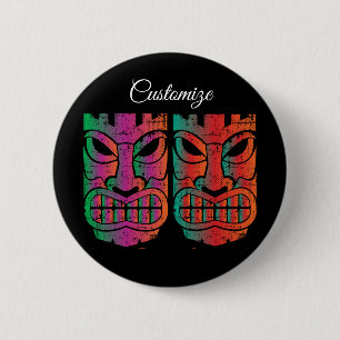 Twin Tiki Sculpture Thunder_Cove Ronde Button 5,7 Cm