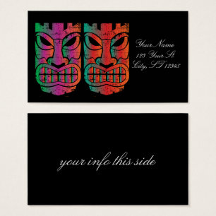 Twin Tiki Sculpture Thunder_Cove Visitekaartje