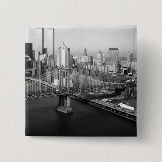 Twin Towers: 1991 Vierkante Button 5,1 Cm (Voorkant)