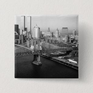 Twin Towers: 1991 Vierkante Button 5,1 Cm